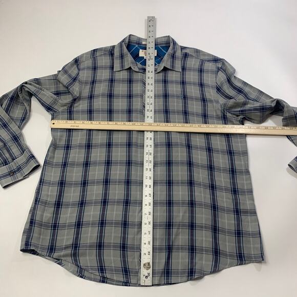 Original Penguin Shirt Mens XL Extra Large Plaid Cotton Blend Classic Fit - Picture 5 of 10